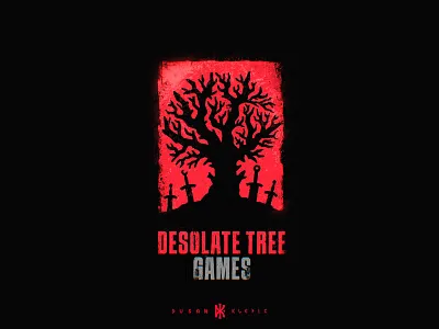 Desolate Tree Games branding desolate dusan klepic fantasy games gaming logo tree vintage