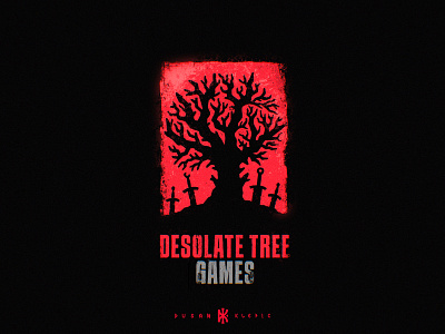 Desolate Tree Games branding desolate dusan klepic fantasy games gaming logo tree vintage