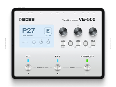 Boss VE-500 plugin app design boss branding design fl studio graphic design music plugin redesign ui ux vector