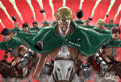 Erwin's Charge 2d anime art attack on titan digitalart illustration manga
