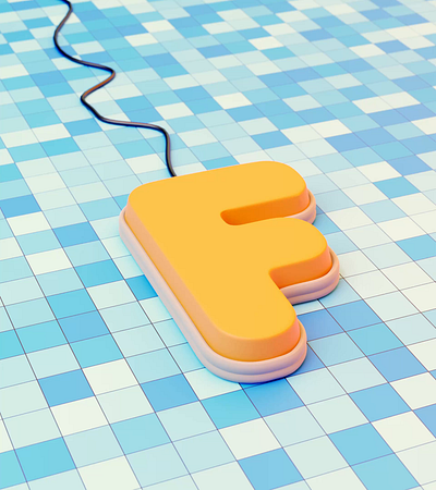 Days 6 ( F letter ) " 36 Days of Type" 36daysoftype 36daytype 3d 3dillustration 3dmodeling animation art b3d blender3d c4d cinema4d f letter illustration isometricart isometricdesign lowpoly mechanical keyboard old typo