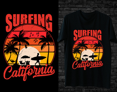 SUMMER T-SHIRT DESIGN branding design graphic design illustration logo summer surf surfing surfingtshirtdesign tshirt tshirtdesign typography usa vector
