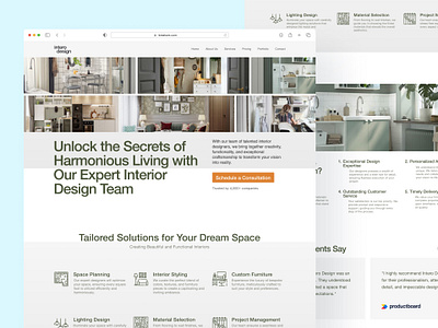 #Exploration - Landing Page - Interior Design Studio Website app design graphic design ui ux