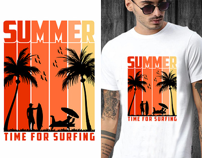 SUMMER T-SHIRT DESIGN branding california design graphic design illustration summer summertshirtdesign tshirt tshirtdesign typography usa vector