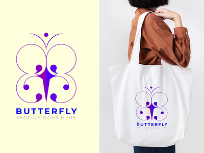 Butterfly Logo Concept 3d logo a b c d e f g h i j k l m n o p graphic design icon illustration logo design mark modern logo vector