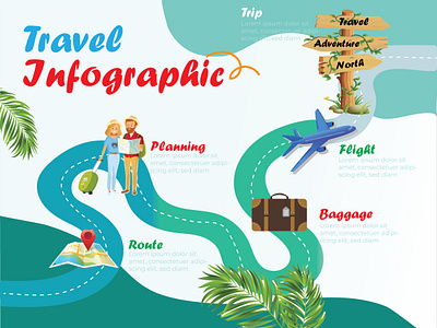Travel Infographic Design design graphic design illustration infographic logo new travelinfographic vector