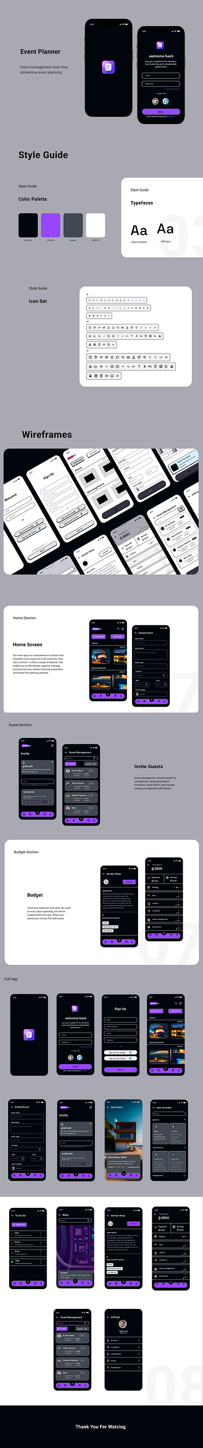 Event Planner App app art branding design event app full app graphic design illustration mobile app typography ui ui design uiux ux