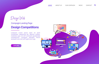 Landing Home Page adobe xd app branding design figma graphic design illustration landingpage logo ui ux vector webdesigns