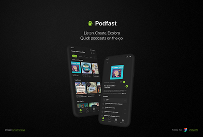 Podfast. app figma mobile podcast ui uikit