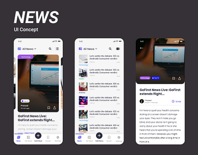 News: UI Concept app design graphic design ui ux