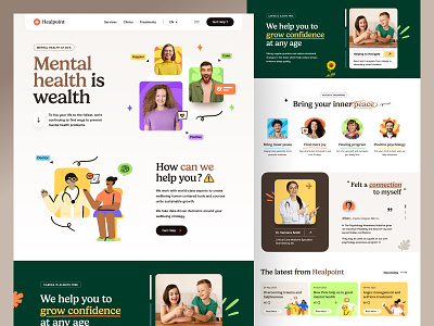 Mental Health Website anxiety doctor health healthcare landing page medical meditation mental mental health mindfulness spritual therapy web design web designer web site webdesign website website design wellbeing wellness