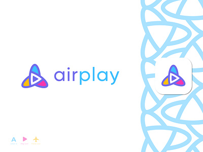 airplay | Couple Travel Agenc| Letter A + Play Icon + Plane Icon abstract logo airplay apps icon brand identity branding colorful couple creative logo graphic design graphicdesign letter a logo logomark modern logo monogram plane icon play icon simple and clean teenage travel agency