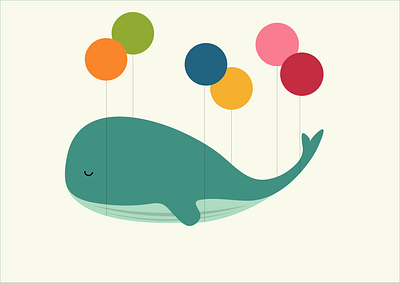 Birthday Whale animation character design design digital painting graphic design illustration