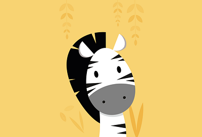 Cute Zebra animation design digital painting graphic design illustration