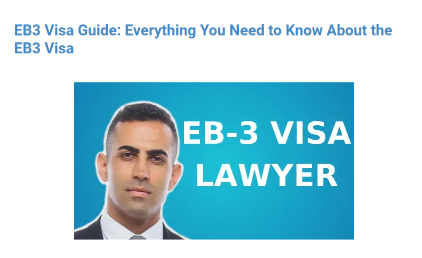 EB3 Visa - How To Get EB3 Visa | Ashoori Law By Ashoori Law On Dribbble