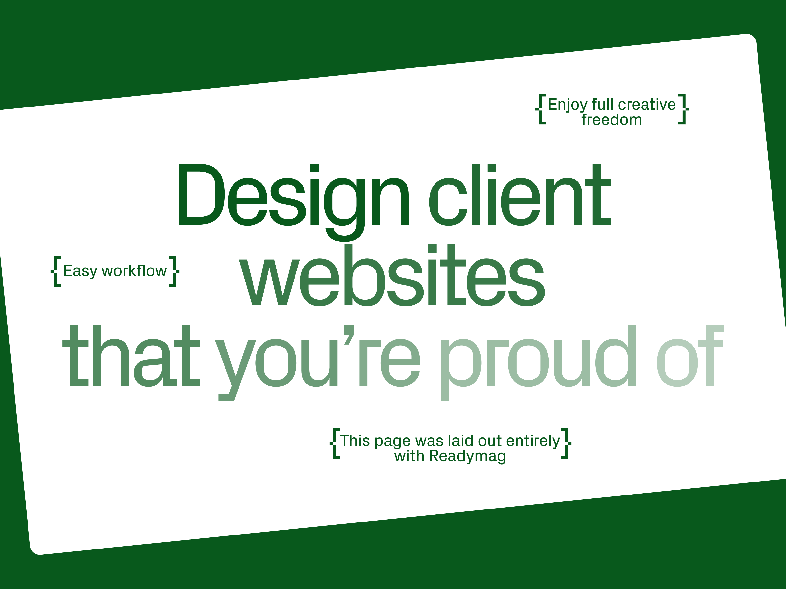 Readymag for Designers & Design Studios animation design readymag web
