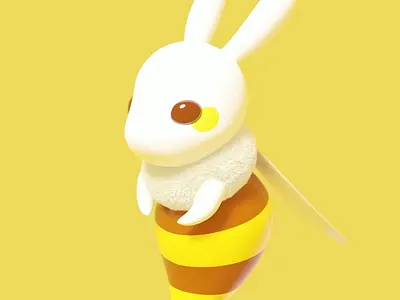 Beebits 3D modeling 3d animation bee blender blender3d bunny character character design rabbit