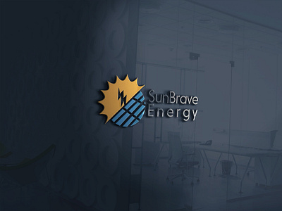 Sun Brave Energy logo for client design elegant graphic design highquality logo logo design professional solar logo