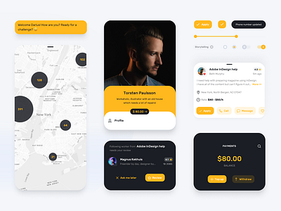 iDo - UI Components clean components design design system design tokens flat parts profile simple tokens ui ui component ui design ux ux design yellow