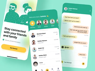 Messaging Mobile App app app design chatbot chating app design hello dribbble ios ios app message messaging app mobile mobile app modern trendy ui ui design uiux