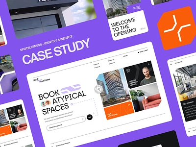 Spotbusiness Case Study animation brand identity brandbook branding case study css design development front end interface logo logo design nocode scroll ui visual identity web webflow website