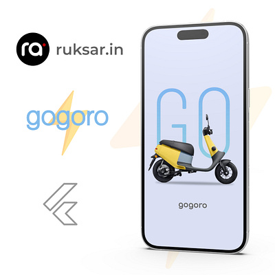 Gogoro Electric Scooter Controls App with Flutter 3d android animation bundle design electric flutter fun gogoro illustration ios logo motion graphics scooter ui