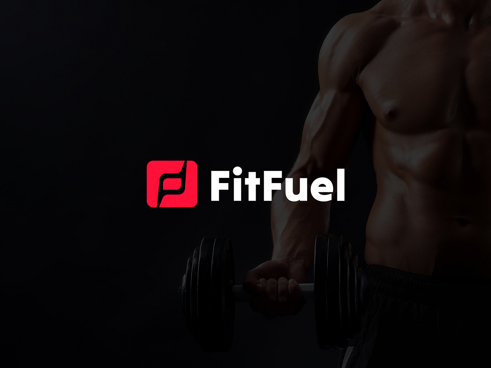 Fitfuel Fitness Supplements minimalist logo,F logo by Salauddin Sumon