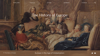 The History of Europe HH design interface ui ux