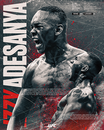 Israel "Stylebender" Adesanya adesanya art artwork design digital graphic design israel stylebender adesanya mma photoshop poster posterdesign print sport ufc