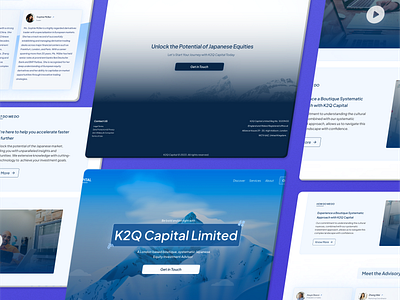 K2Q Capital Website Redesign ( Freelance Project ) landing page ui web design