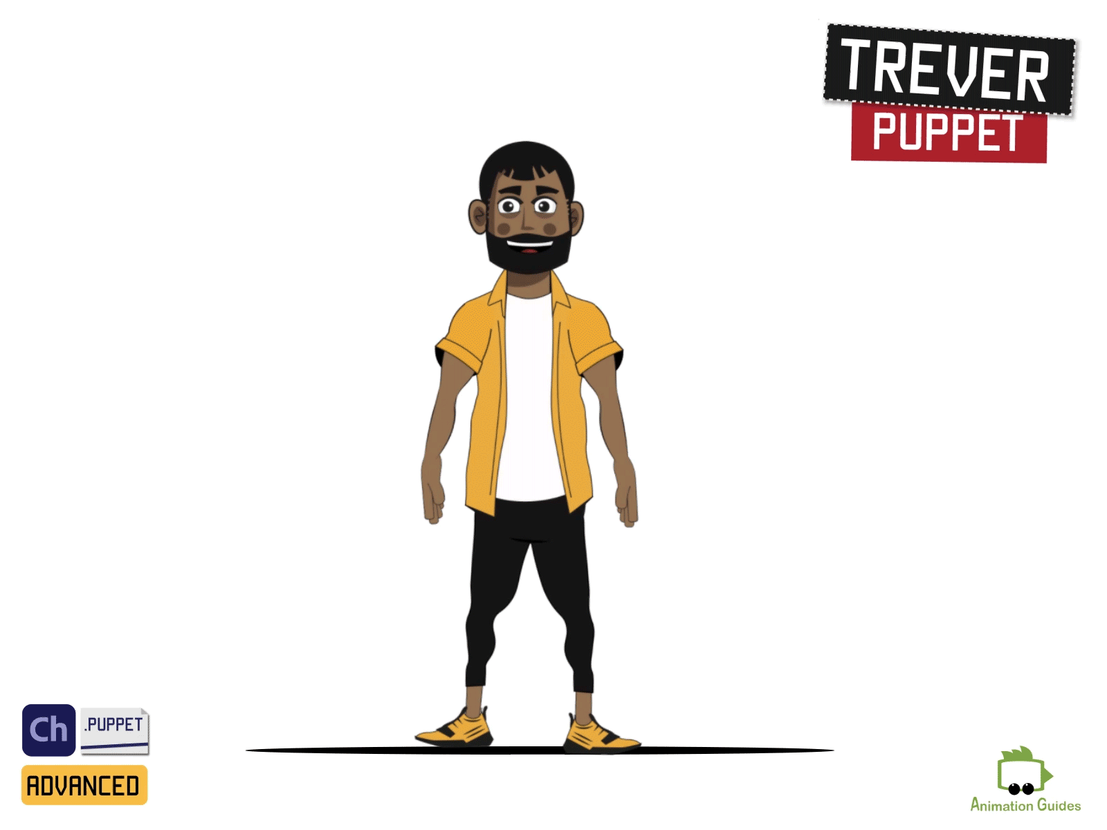 Meet Trever ... ✋ animated animation character character animator character design download hello male man puppet vector