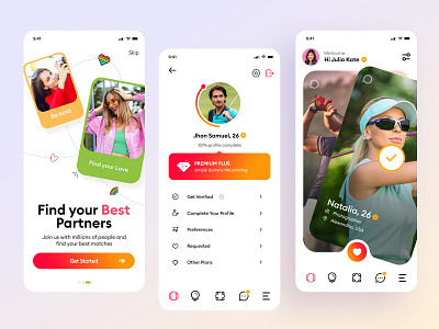 Dating App app branding dating dating app graphic design illustration mobile mobile app ui ui design