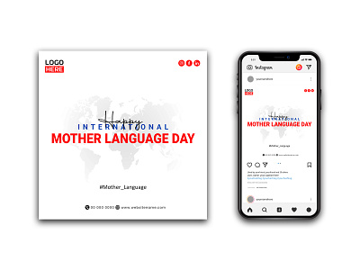 International Mother Language Day Post Design advertising al arafat graphic design instagram post post design social media design social media post social post socialmedia