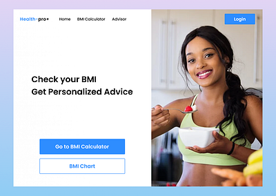 Health-pro+ BMI website calculator app bmi bmi app bmi calculator bmi website design health icon typography ui ux