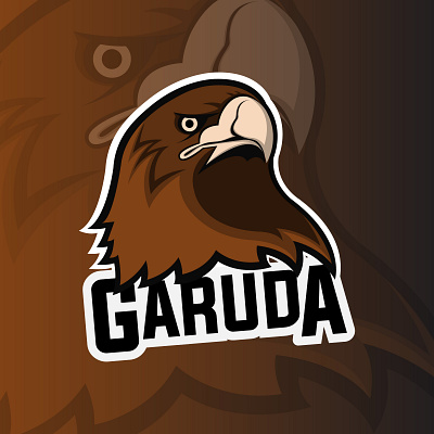 E-Sport Logo "Garuda" character esport gaming logo procreate illustration team typography