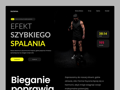 Siłownia. fitness graphic design landing ui ux