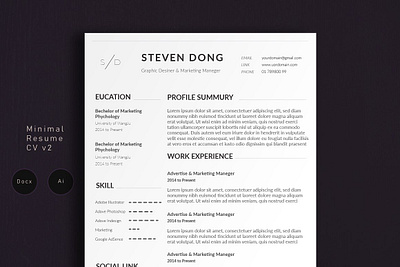 Minimal Resume CV 2 Simple Edition docx