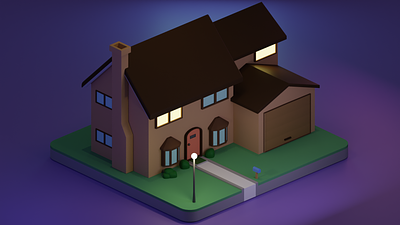 Our home 3d design illustration