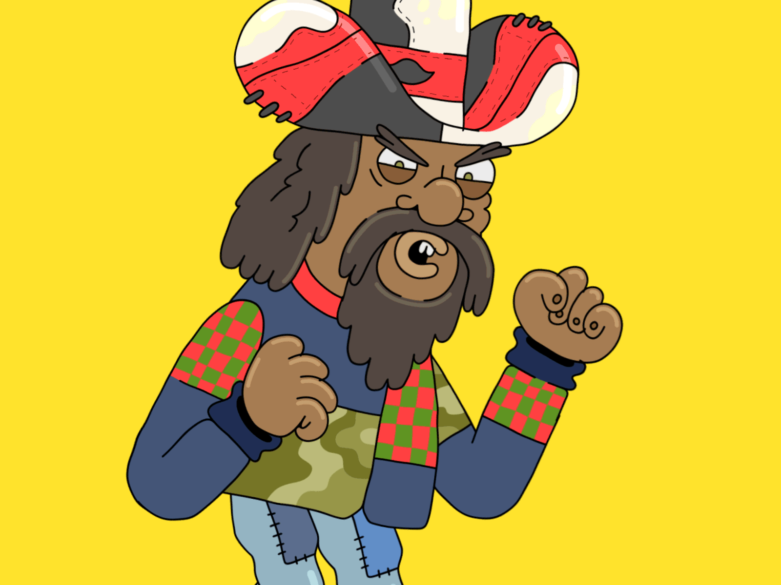 Hype Fighter animation cowboy fight fighter gif loop rodeo stetson street fighter vegas