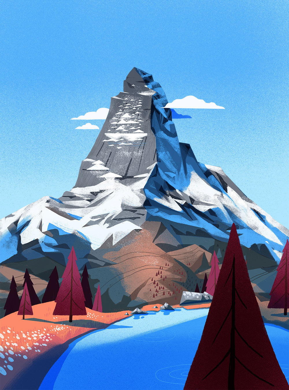 Mountains book digital folioart gerhard van wyk illustration landscape mountain natural publishing