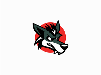 The Big Bad Wolf Logo angry animal app branding cartoon design emblem fun gaming horror icon illustration logo mark mascot nature playful sports vector wolf