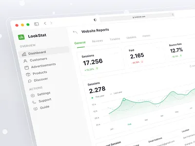 LookStat Data Analytics Dashboard app branding design illustration logo minimal ui ux web website