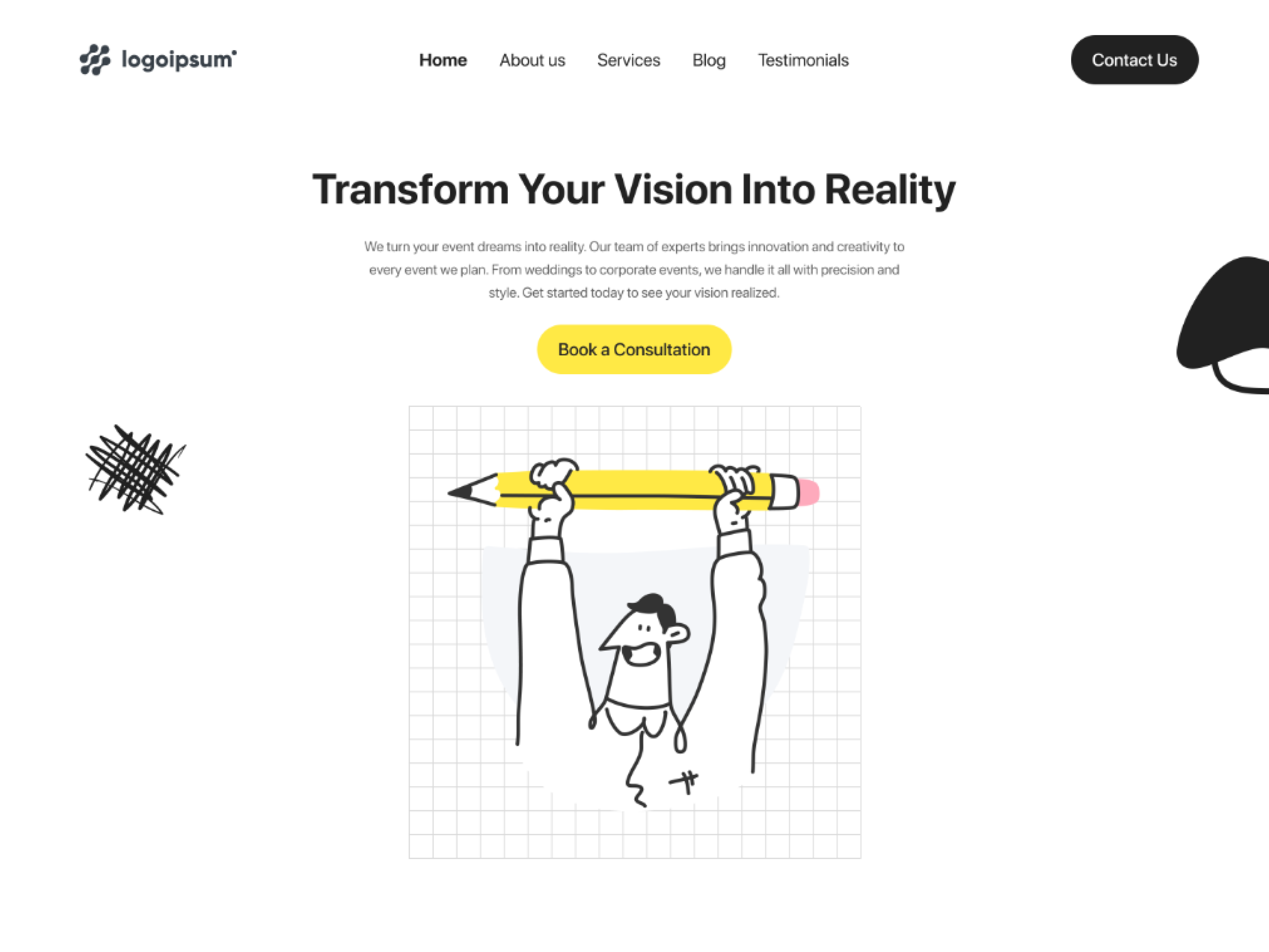 Minimalist Design - Event Planning Website basic design basic website clean design event website illustration website minimal minimalist design minimalist shape planning website responsive design simple design simple website ui ui design ui ux design website ui design