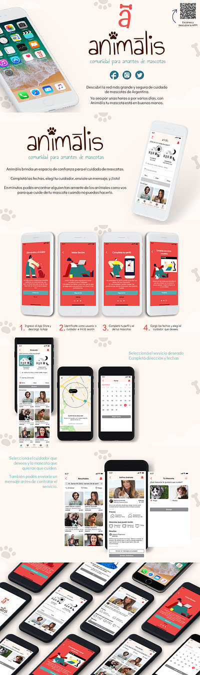 Mockup | Pet App animals app design dogs figma mobile app mockup pet project ui ux uxui web design website