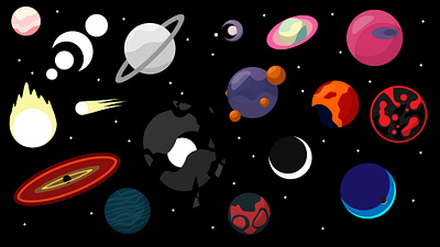 Sphere Parade illustration planets stars