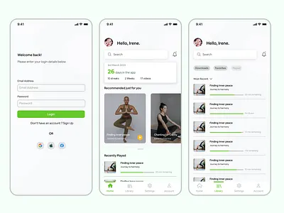 Fitness app UI design app design ui ux