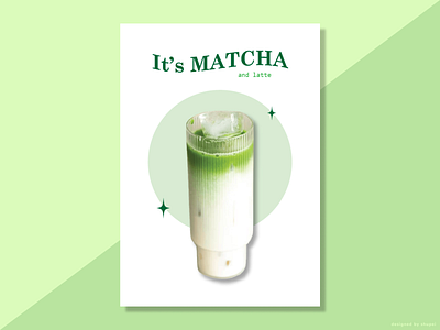Matcha Latte Poster design poster