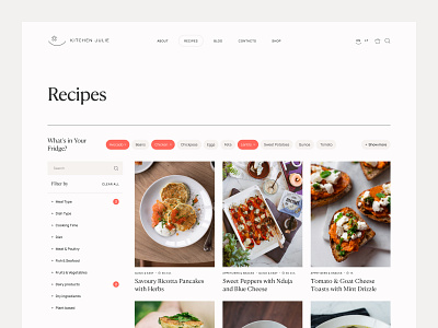 Kitchen Julie | Website balance blog food food blog food blogger green healthy kitchen lifestyle modern ui uiux web design website