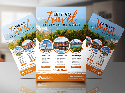 Travel flyer design branding canva design flyer graphic design illustration infographic poster travel