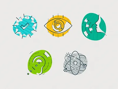 Values - Icon set branding icon iconography illustration line minimal organic thumbprint ui ux values vector